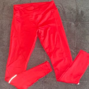 Red leggings